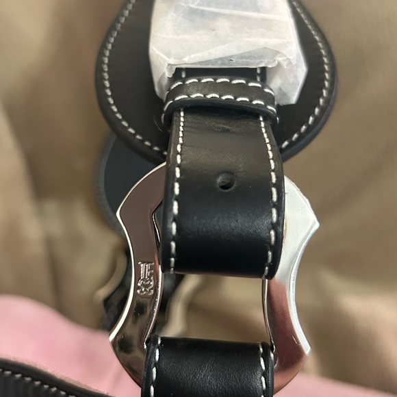 Tess Loriani, Milano New Leather & Suede Shoulder Handbag Cool Silver Hardware - Picture 5 of 16